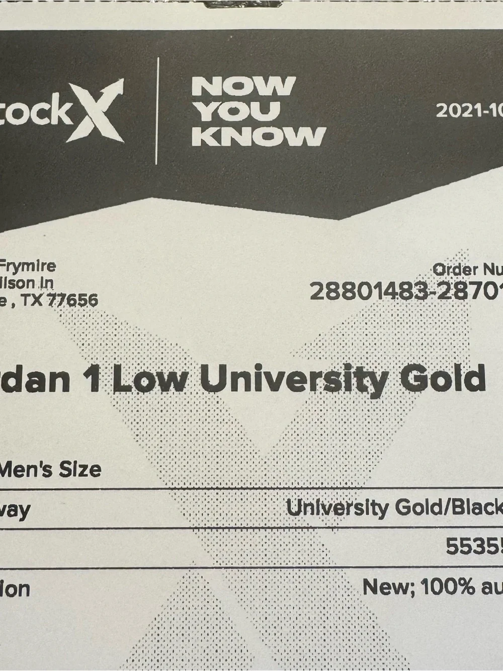 Jordan 1 Low University Gold
